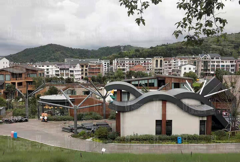 萬豪2021第8標-樂清鐵定溜溜樂園ETFE天幕及PTFE景觀傘膜結構工程