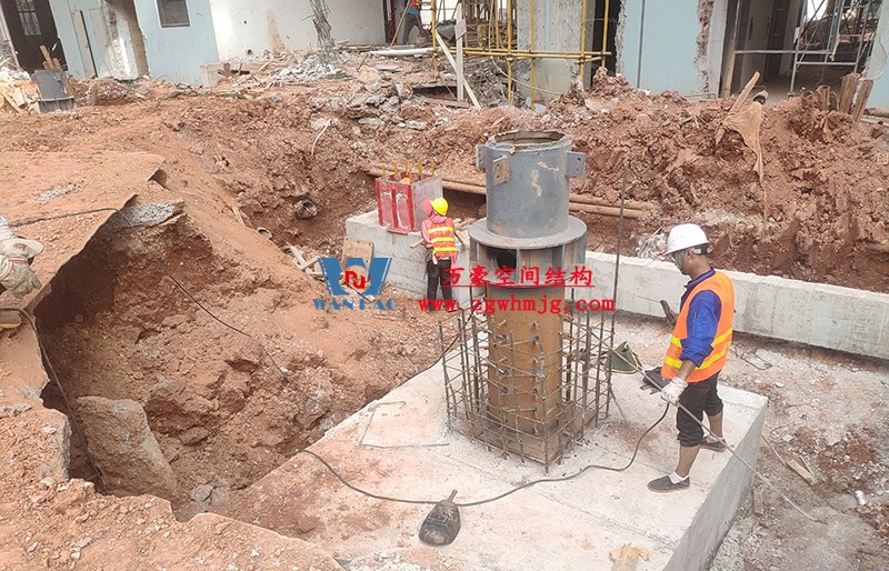 中國(guó)東盟特色商品匯聚中心膜鋼構(gòu)工程開(kāi)始施工