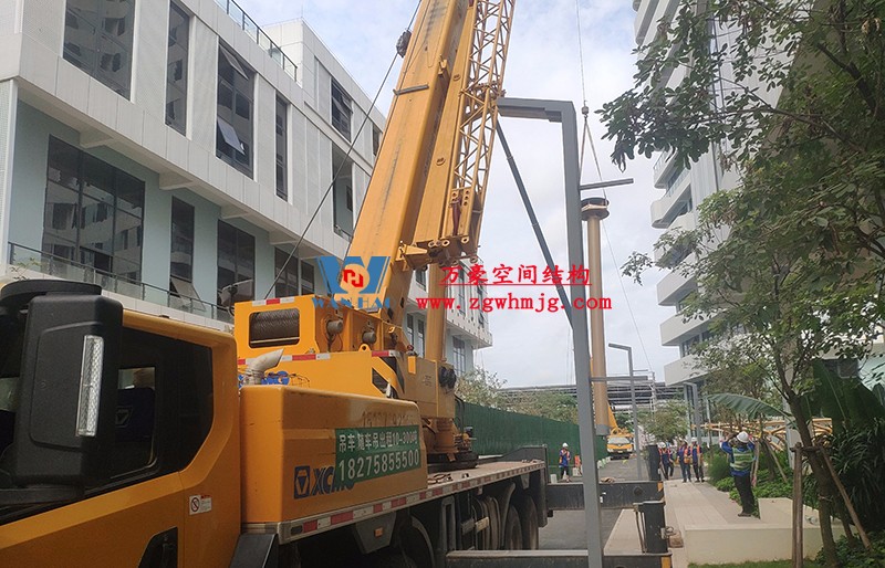 中國(guó)東盟特色商品匯聚中心膜鋼構(gòu)工程開(kāi)始施工