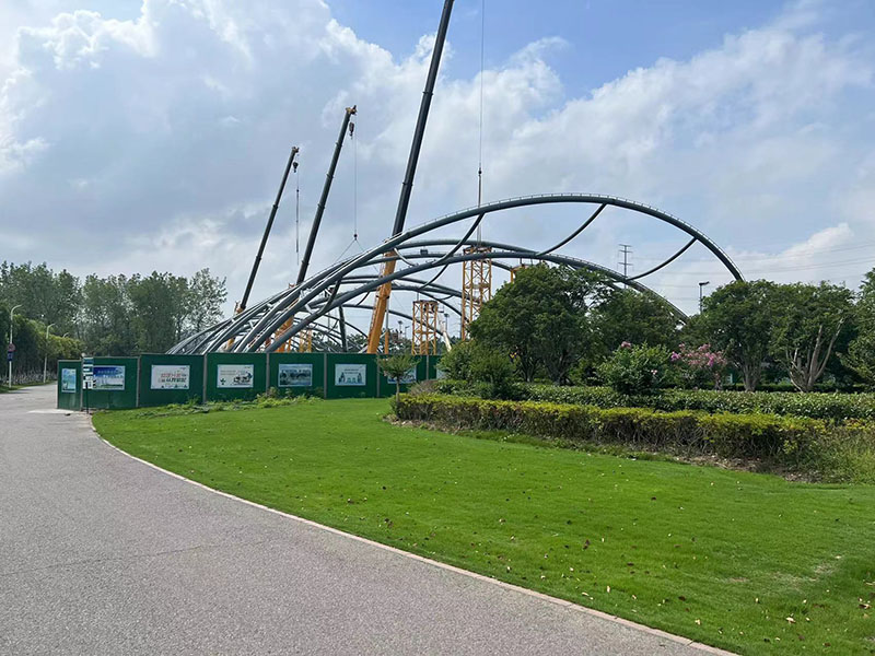 萬豪空間結構員工到寧波諾丁漢大學室外運動膜結構項目學習交流