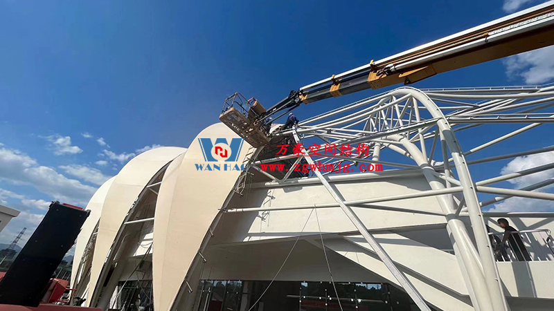 龍泉市體育場(chǎng)鋼膜結(jié)構(gòu)工程完工 龍泉市體育場(chǎng)鋼膜結(jié)構(gòu)工程完工