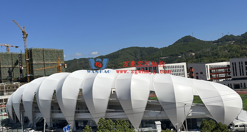 龍泉市體育場(chǎng)鋼膜結(jié)構(gòu)工程完工 龍泉市體育場(chǎng)鋼膜結(jié)構(gòu)工程完工