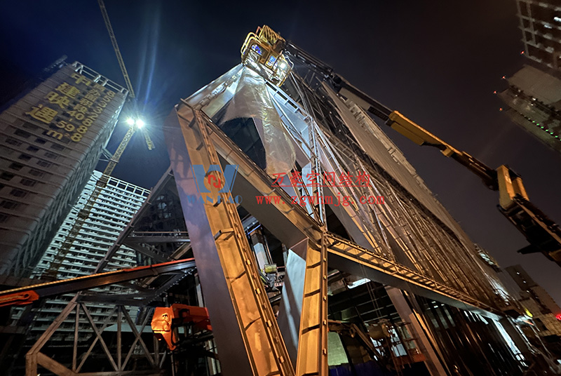 成都中建錦源匯膜結構工程項目現場施工進展