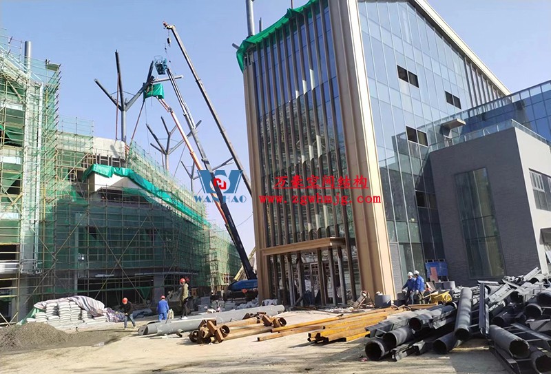 文一塘溪津門天幕鋼結構及ETFE膜結構氣枕膜工程