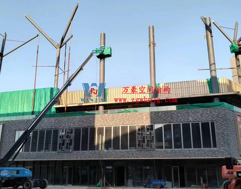 合肥文一塘溪津門天幕鋼結構及ETFE氣枕膜工程施工進度 合肥文一塘溪津門天幕鋼結構及ETFE氣枕膜工程施工進度