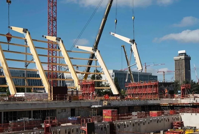 【木制勁性懸索結構】2024巴黎奧運會水上運動中心 【木制勁性懸索結構】2024巴黎奧運會水上運動中心