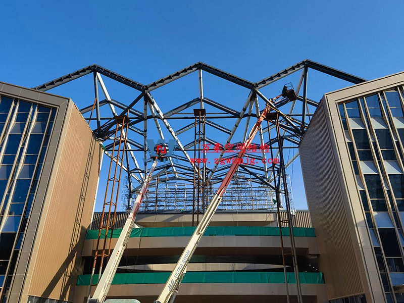 文一塘溪津門天幕鋼結構及ETFE膜結構氣枕膜工程