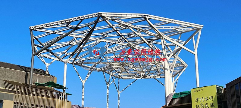 文一塘溪津門天幕鋼結構及ETFE膜結構氣枕膜工程