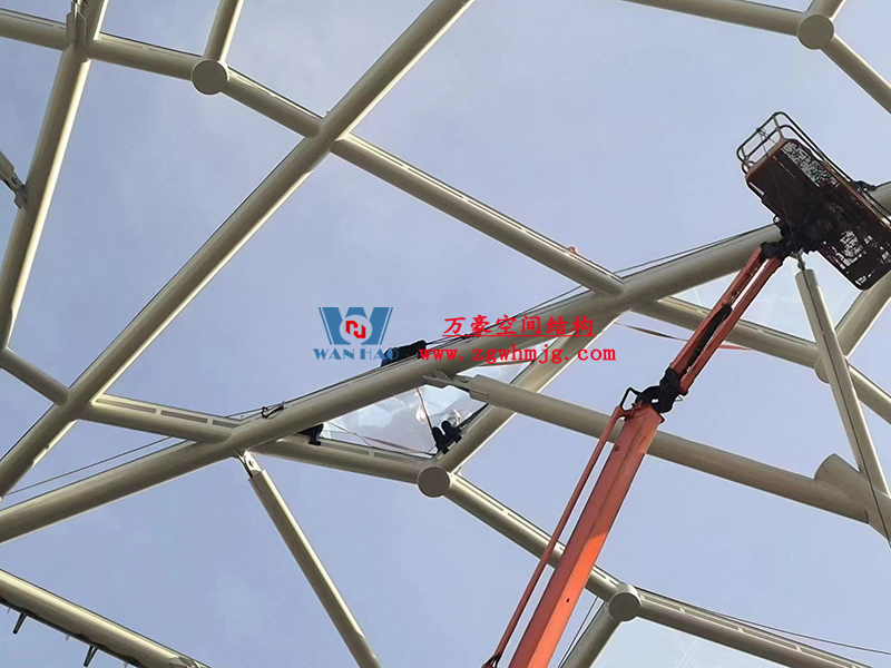 文一塘溪津門天幕鋼結構及ETFE膜結構氣枕膜工程