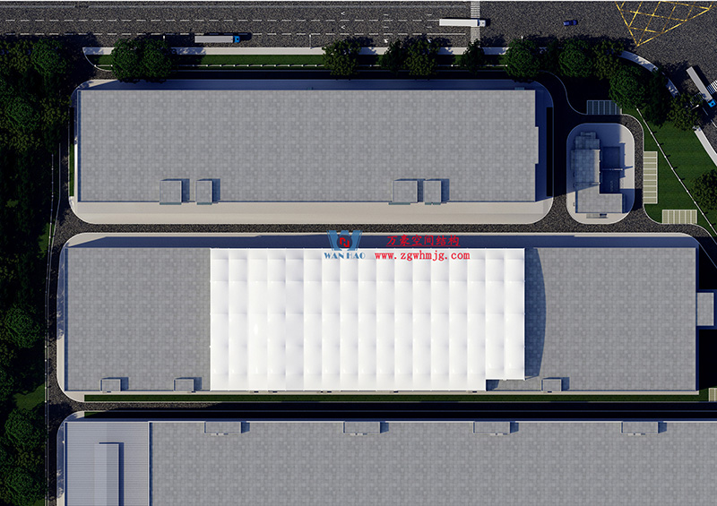 浙江真愛毯業科技有限公司廠房三屋面膜結構工程完工大吉! 浙江真愛毯業科技有限公司廠房三屋面膜結構工程完工大吉!