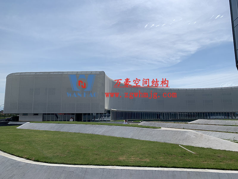 寧波益富樂公司新廠房外立面PTFE網格膜結構工程 寧波益富樂公司新廠房外立面PTFE網格膜結構工程