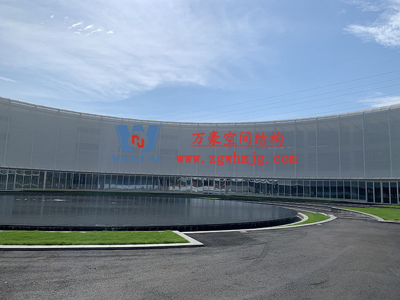 寧波益富樂公司新廠房外立面PTFE網格膜結構工程 寧波益富樂公司新廠房外立面PTFE網格膜結構工程