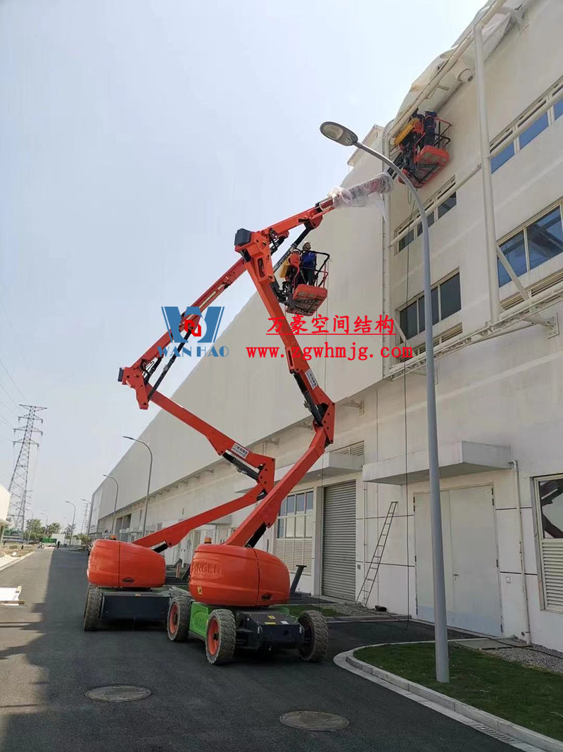 寧波益富樂公司新廠房外立面PTFE網格膜結構工程