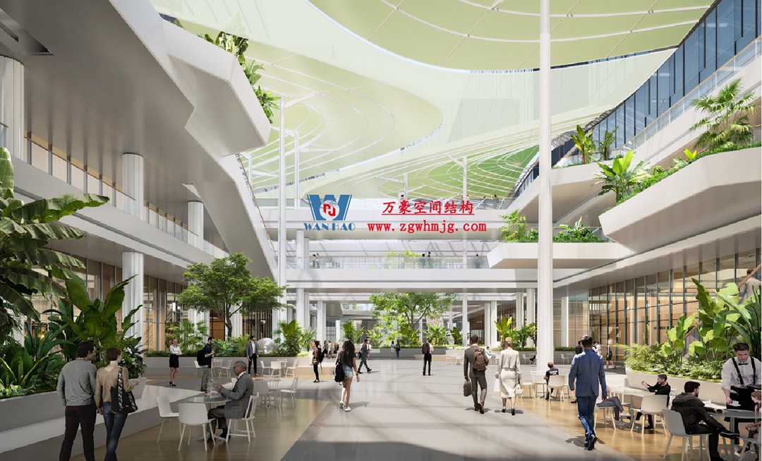 博多森谷項目中庭etfe膜結構工程 博多森谷項目中庭etfe膜結構工程