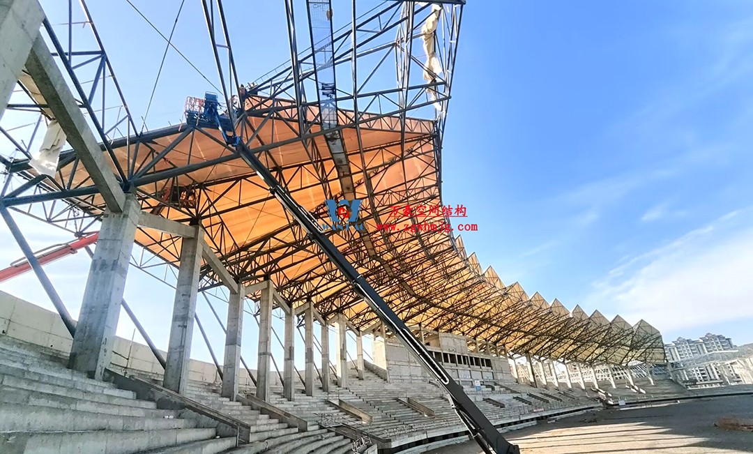 張掖奧體中心建設項目（EPC）總承包體育場PTFE膜結構專業分包工程