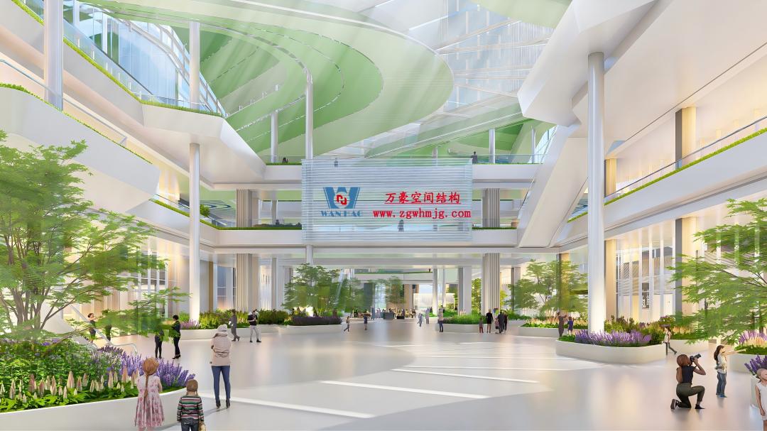 在中庭種一片鋼膜結構的“森谷”