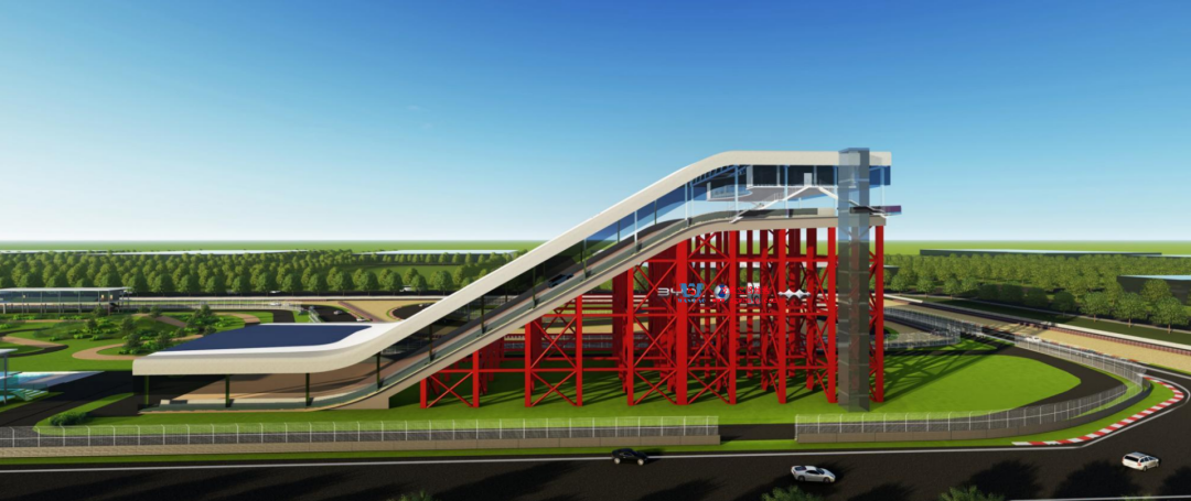 比亞迪紹興嵊州賽車場干拔沙坡觀景平臺鋼結構項目