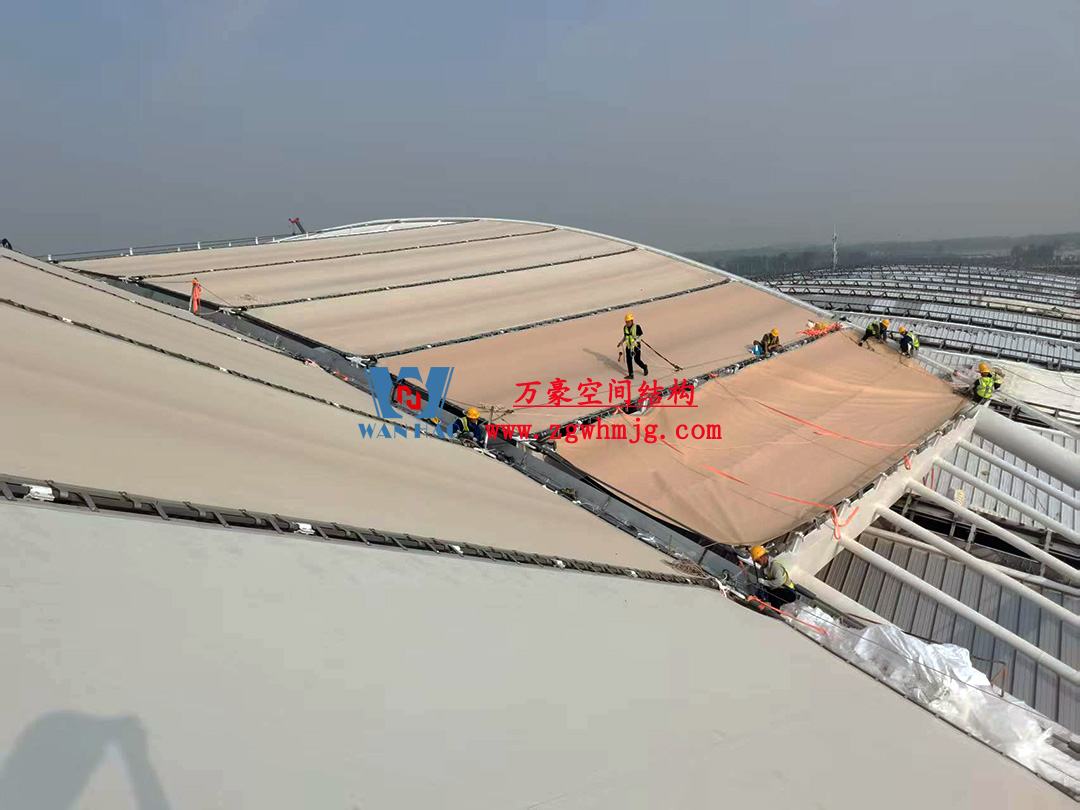 鄭州中原高鐵港數字展貿城ETFE膜結構 PTFE膜結構項目 鄭州中原高鐵港數字展貿城ETFE膜結構 PTFE膜結構項目
