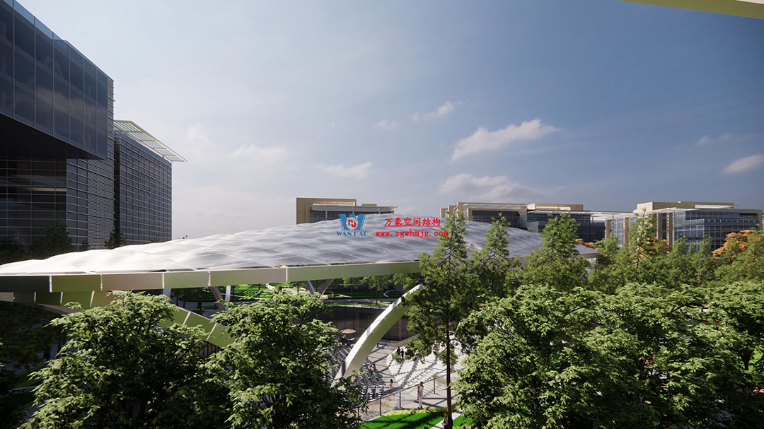 ETFE氣枕膜與雙曲面空間網(wǎng)殼結構結合是什么樣？一起來一睹真容