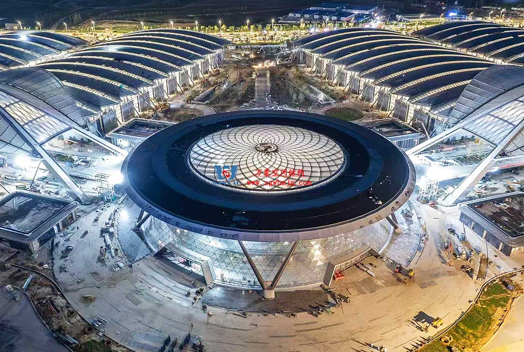 鄭州中原高鐵港數字展貿城ETFE膜結構 PTFE膜結構工程