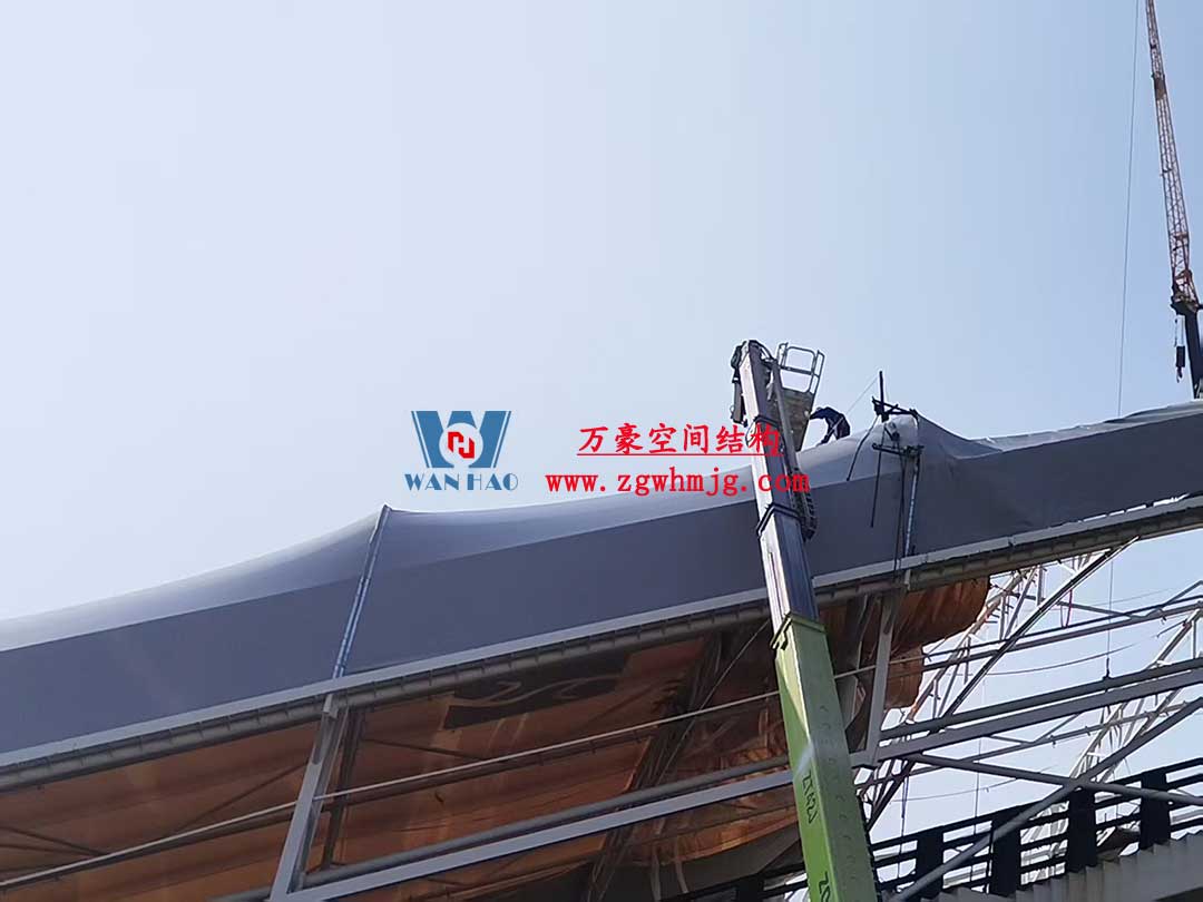 比亞迪紹興嵊州賽車場干拔沙坡觀景平臺PTFE膜結構