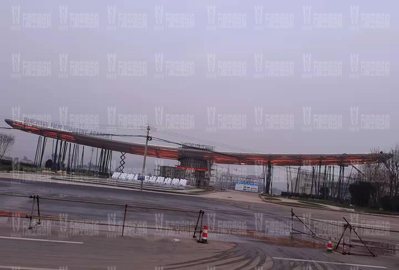 四川南充電影學院景觀膜結(jié)構(gòu)工程接近尾聲