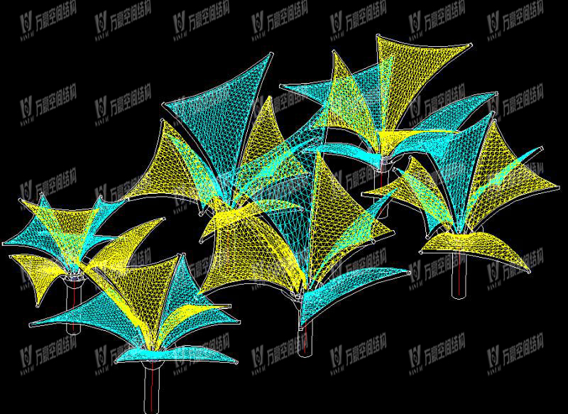 東莞市東江西岸PTFE網格覆膜結構項目